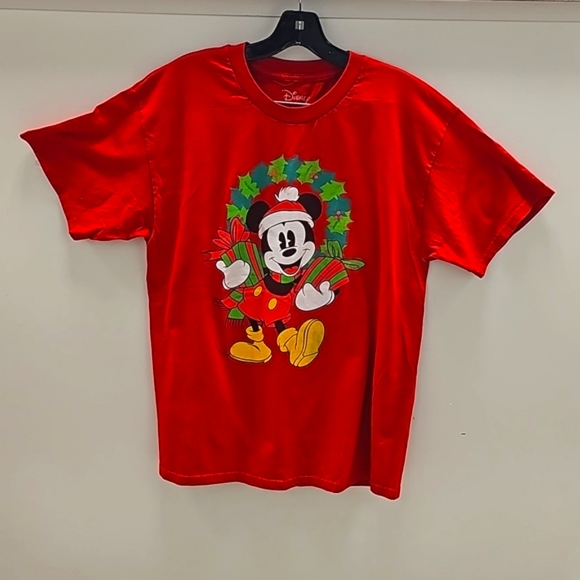 Disney-Mickey Mouse Christmas Holiday T-Shirt size: (L) - Picture 1 of 4